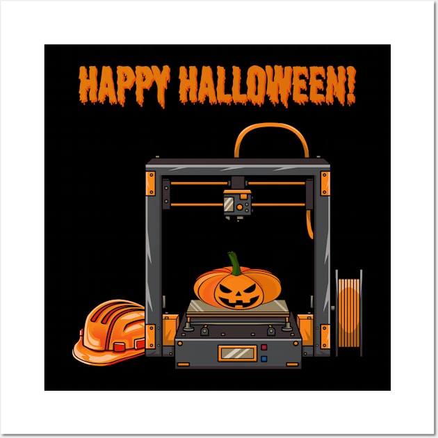 3D Printer #5 Halloween Edition Wall Art by Merch By Engineer